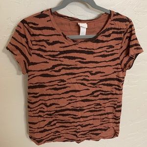 Tiger print basic H&M Tee
